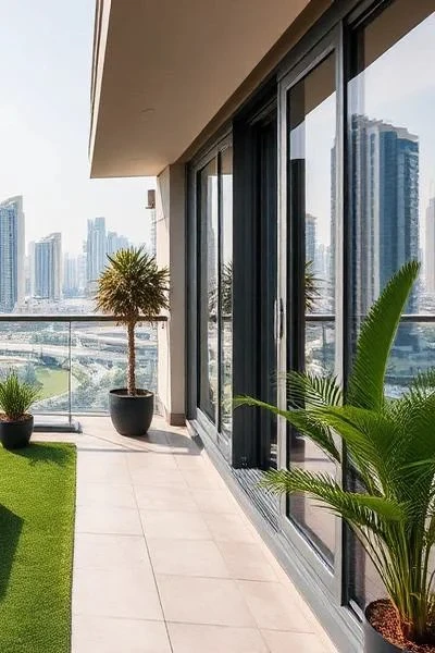 Belcony with artificial Grass