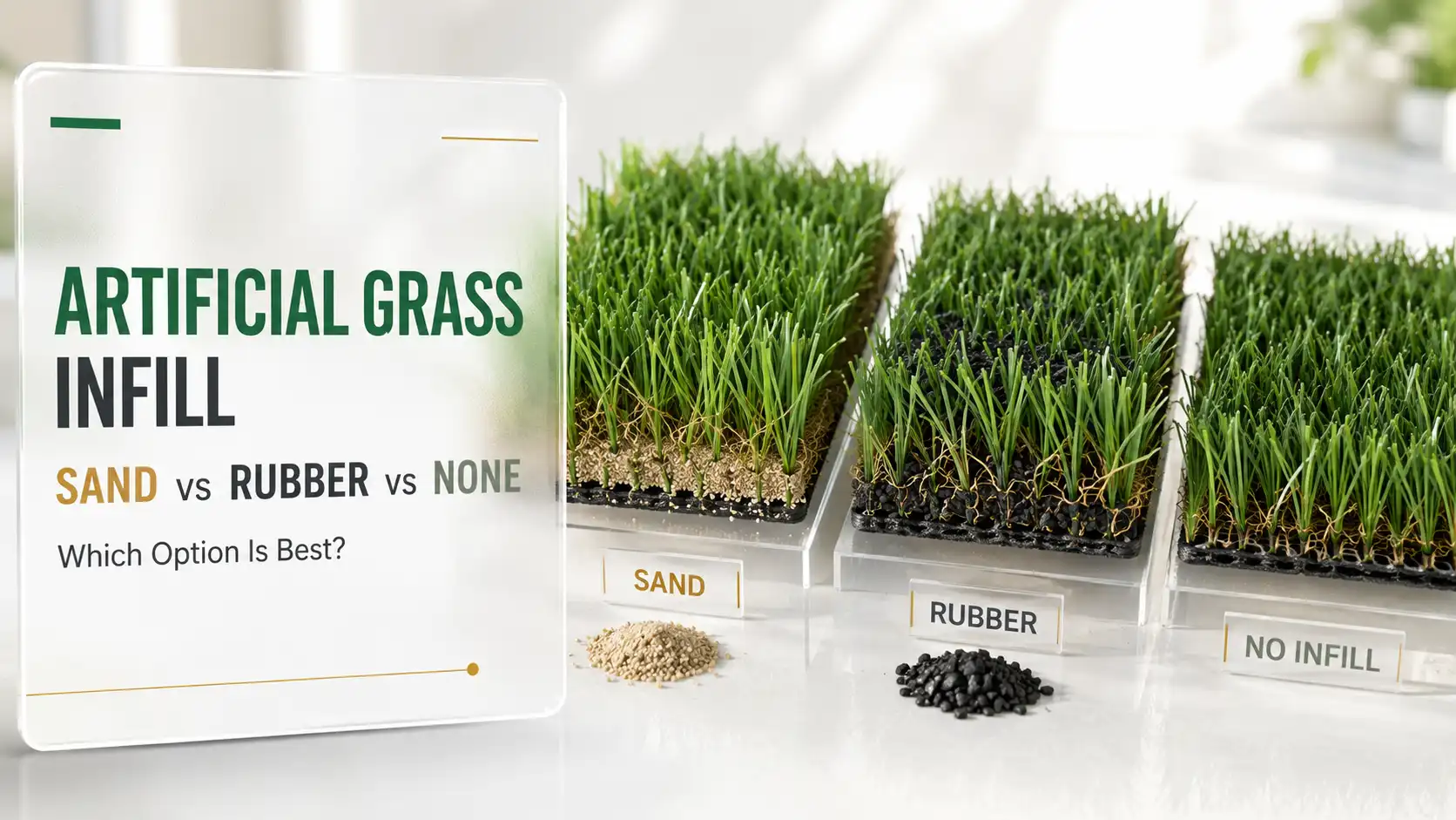 Artificial Grass Infill- Sand vs Rubber vs None