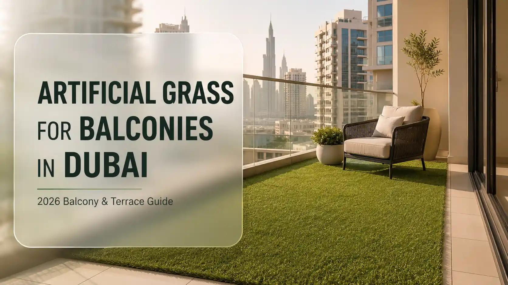 Artificial grass for balconies in Dubai
