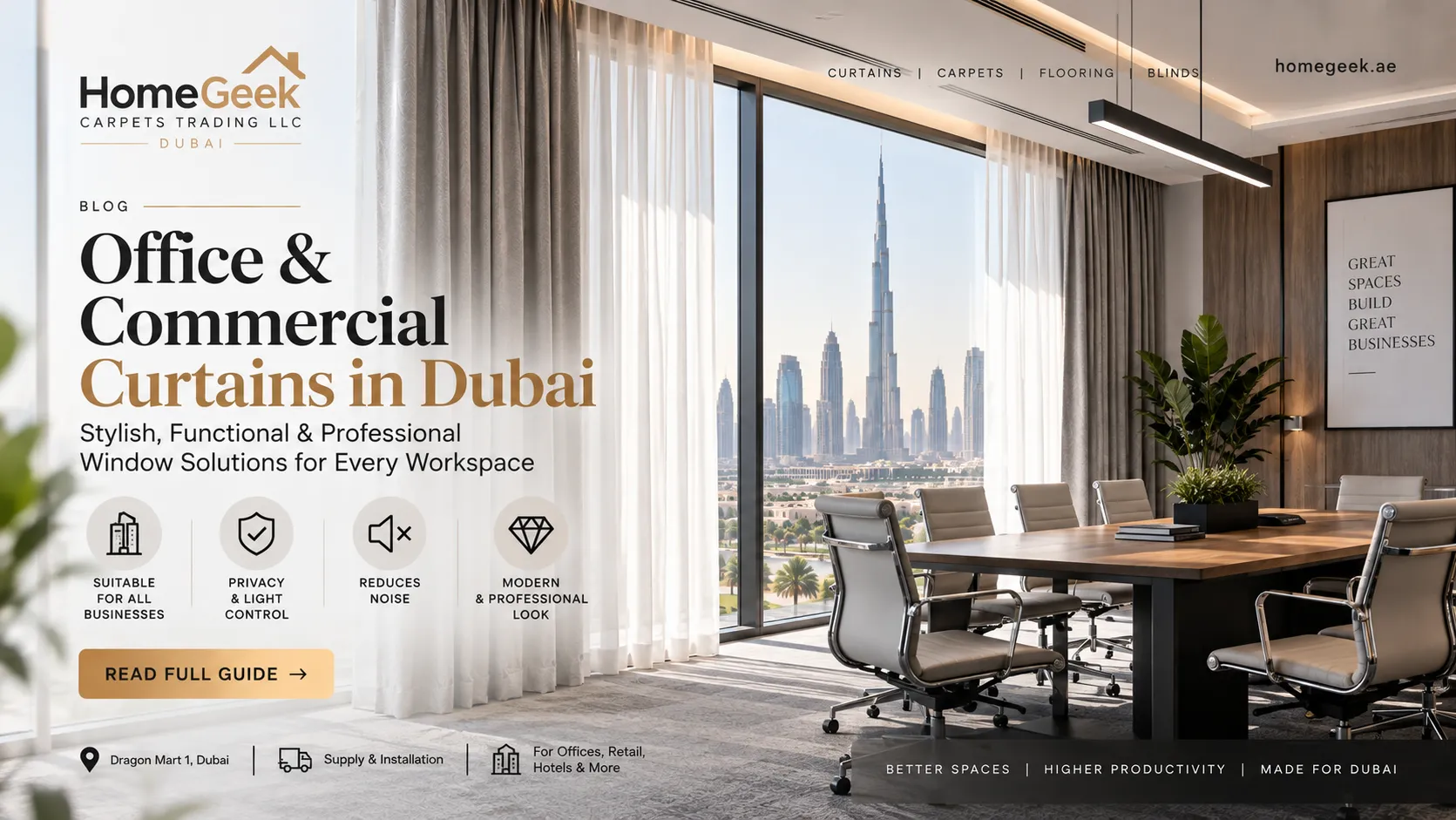 Office Curtains Dubai Commercial Window Guide