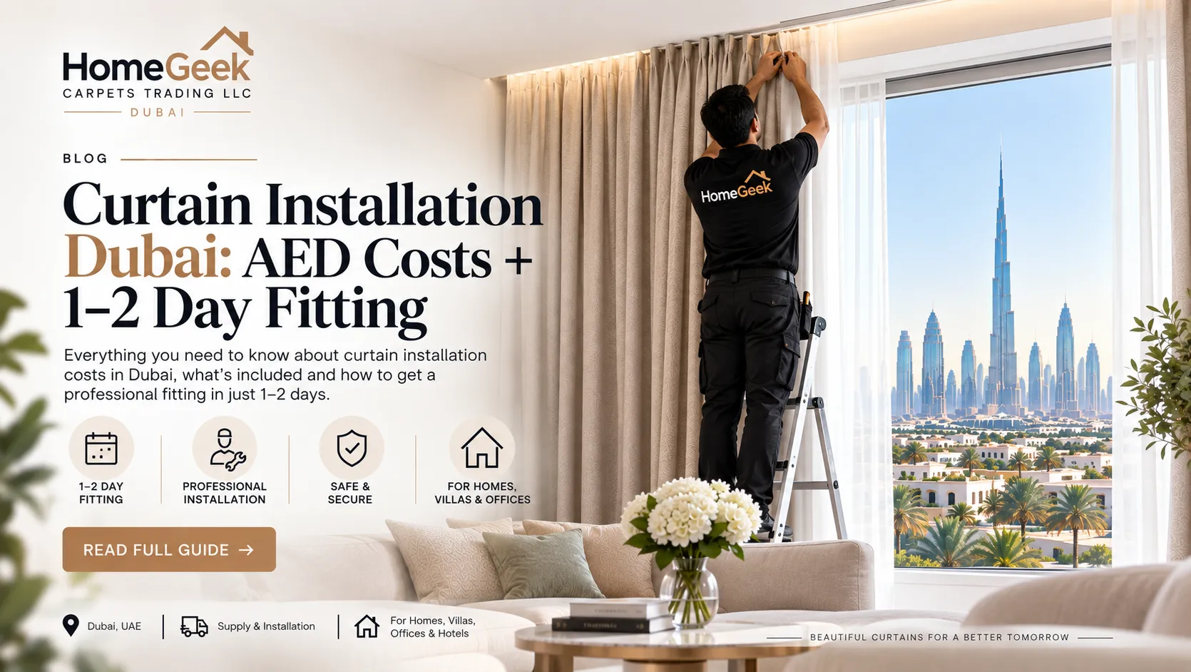 curtains installation dubai